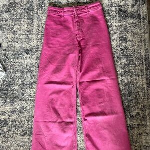 Pink Zara Marine Straight Leg jeans